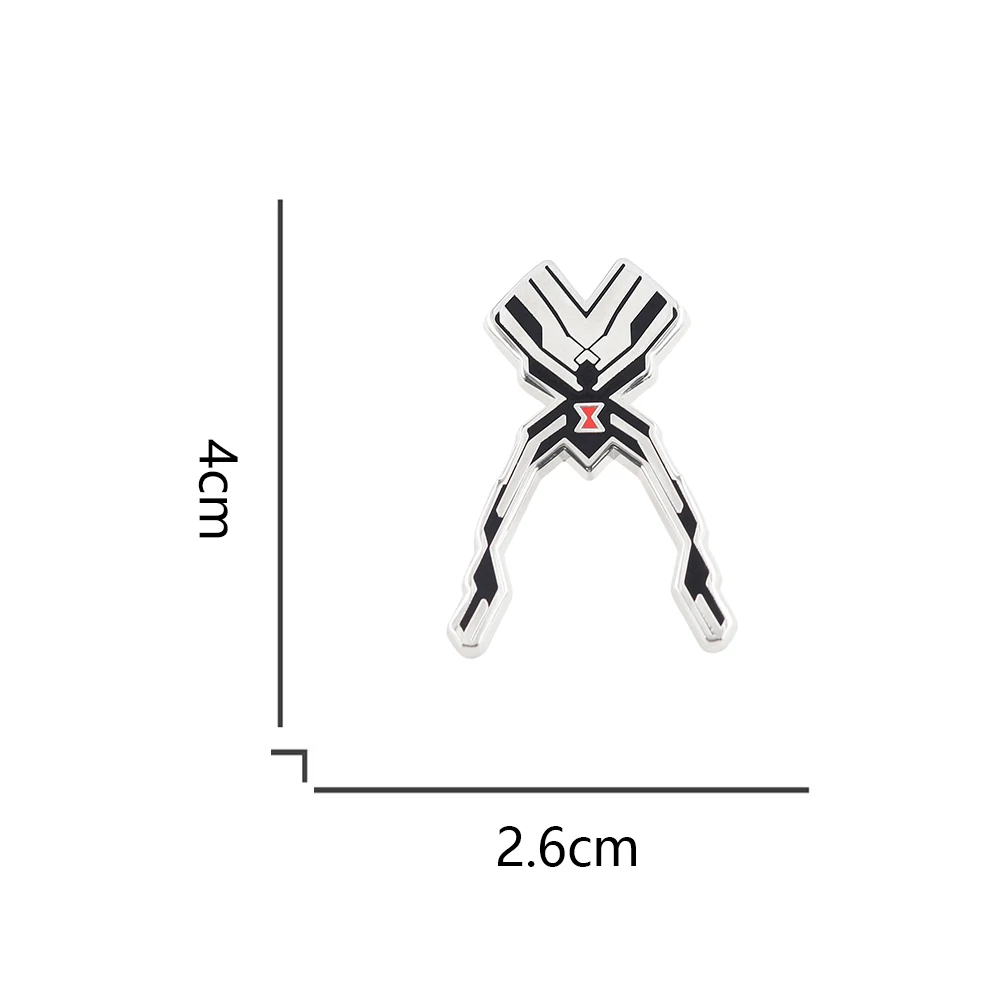 Cartoon Widowmaker-Charakter-Logo-Tattoo-Brosche, Anime-Peripherie-Metallabzeichen, Rucksack-Dekoration, Anstecknadel, Taschenzubehör, Geschenk – Detail 2