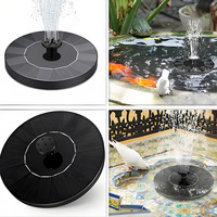 13/16cm Solar Fountain Pump 6 nozzles Floating Solar Panel Solar Fountain Pump Bird Baths Garden Outdoor Water Pool Pond Decor