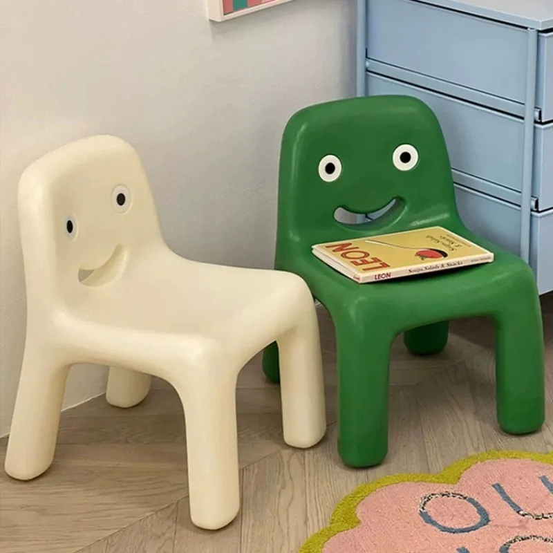 

Internet celebrities ins smiley chair backrest children's chair writing chair study stool primary school students plastic enviro