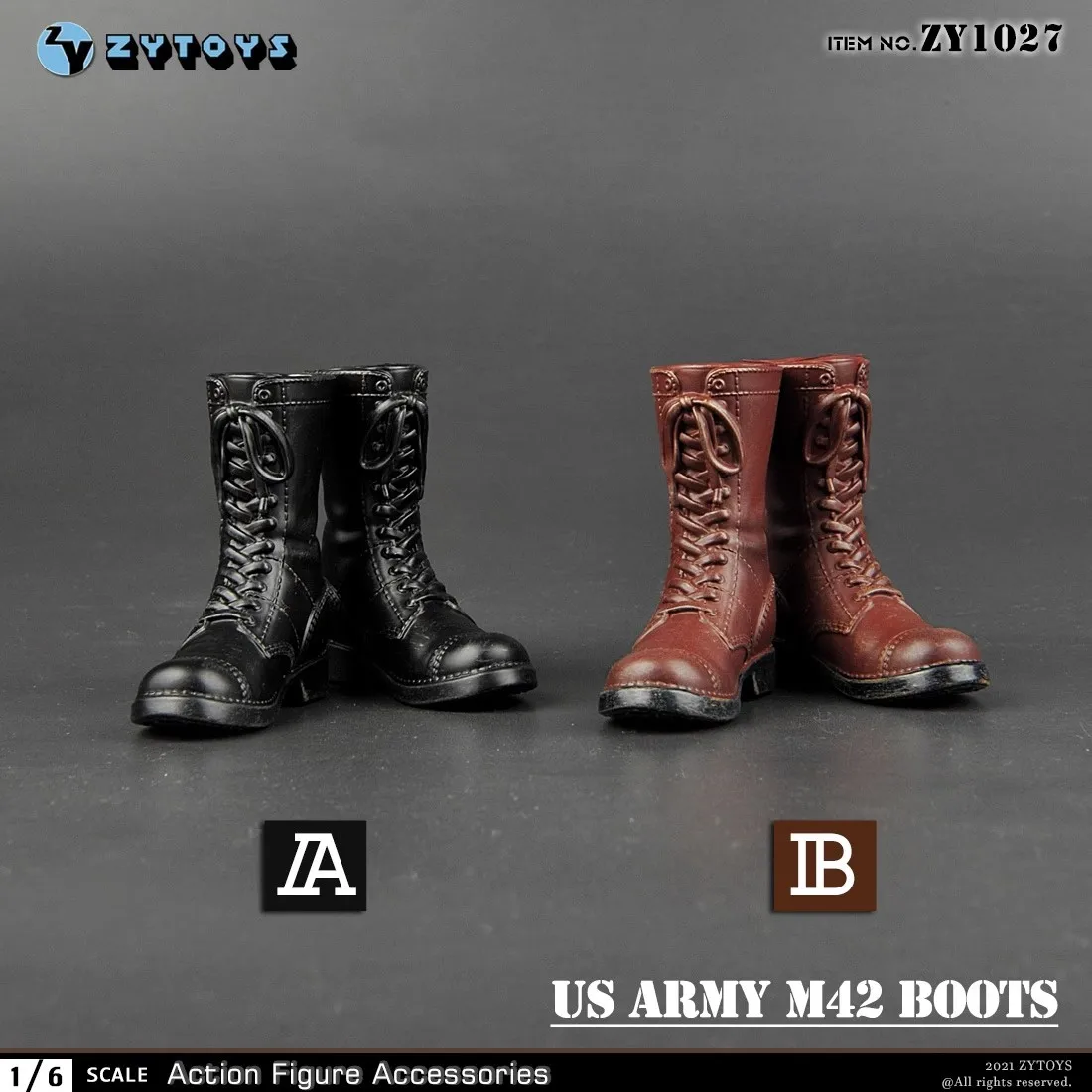 ZYTOYS ZY1027 1/6 Male U.S. Army M42 Combat Boots Shoes High Quality Model Accessories Fit 12'' Action Figure Body In Stock