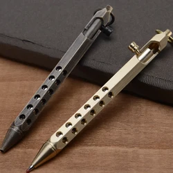 Retro Six-wing Brass Handmade Ballpoint Pen Student Writing Signing Pen Office Business Stationery Ballpen Pen Gift Supplies