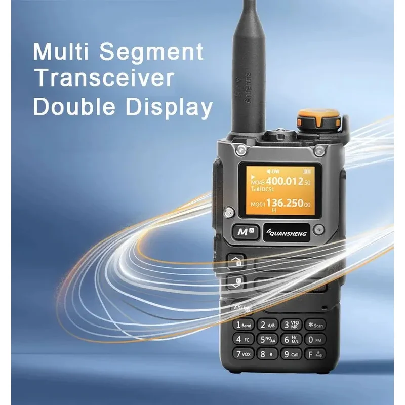 QuanshengUV-K6 k5 walkie talkie 5 w air band radio tyep c ladung uhf vhf dtmf fm scrambler noaa drahtlose frequenz zwei wege cb rad