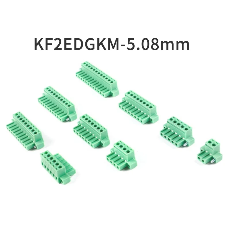 (10 Pieces) KF2EDGKM 5.08 - 2P ~ 24P Connector Terminal 5.08mm Pitch With Ear Positioning Hole Seat 2EDGKM 15EDGKM