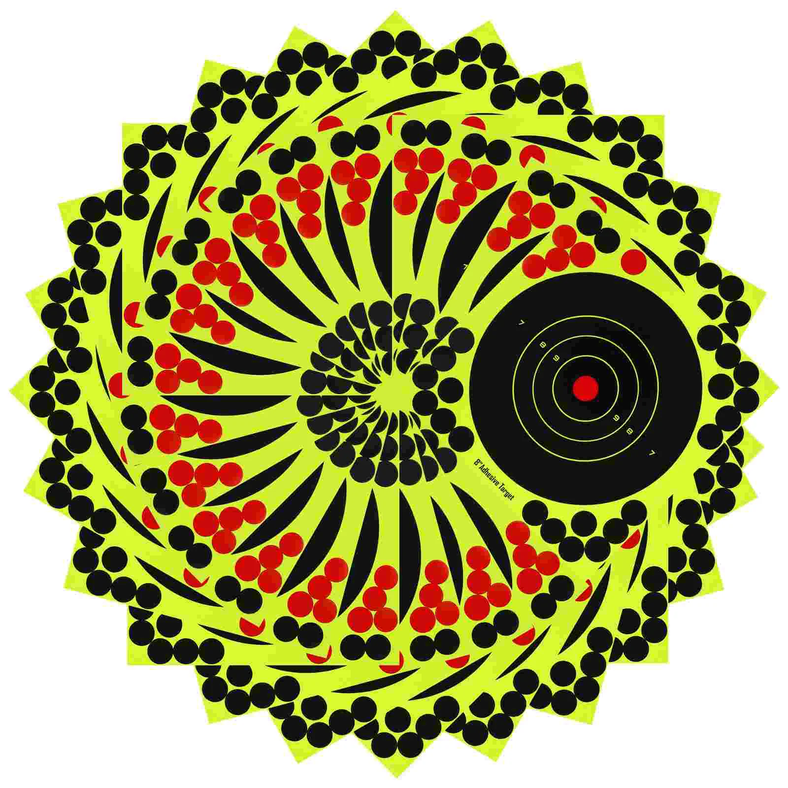 30 Pcs Target Paper Stickers Zone Targeted Round Fluorescence Splatter Papers Circle Pvc Self-adhesive Targets
