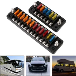 6 Ways 12 Ways Blade Fuse Block Fuse Box Holder 32V 75A For Auto Car Marine Trike