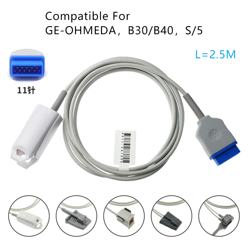 مستشعر spo2 لتشبع الأكسجين في الدم على شكل حرف V لشاشة GE Dash2000 Dash4000 GE-OHMEDA tuffsat Trusat