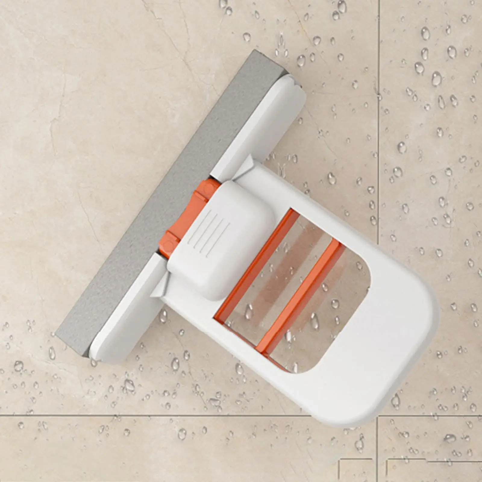 Mini Mop Cleaner Self Squeezer Design Portable Compact Sponge Head Dry and Wet Use for Kitchen Counters and Glass Surfaces
