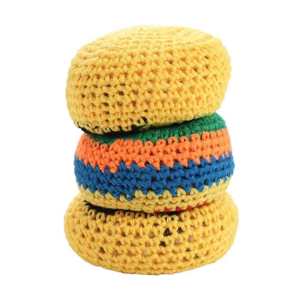 3Pcs Ball Spielzeug Bunte Jonglierbälle Mini Kugel Gestrickte Sitzsäcke Zufällige Farbe Sport Spielzeug Gestrickte Pom-Pom Bälle Kindergarten