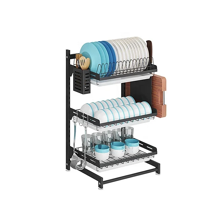 Wholesale Supplier Organizer Holder Dishes Bowls Drying Rack Bowl Rack Distance Adjustable Stand Bin Bending