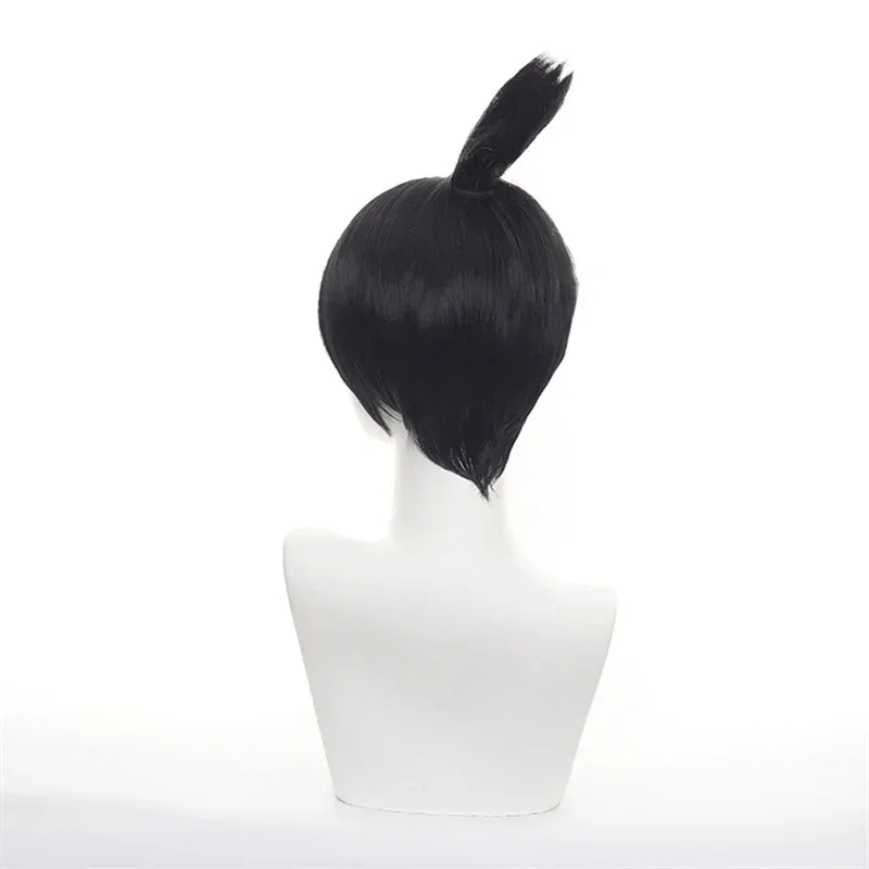 Anime Chainsaw Man Hayakawa Aki คอสเพลย์วิกผมสั้นสีฟ้าสีดําคอสเพลย์ผมสังเคราะห์ทนความร้อน Halloween Party วิกผมวิกผม C