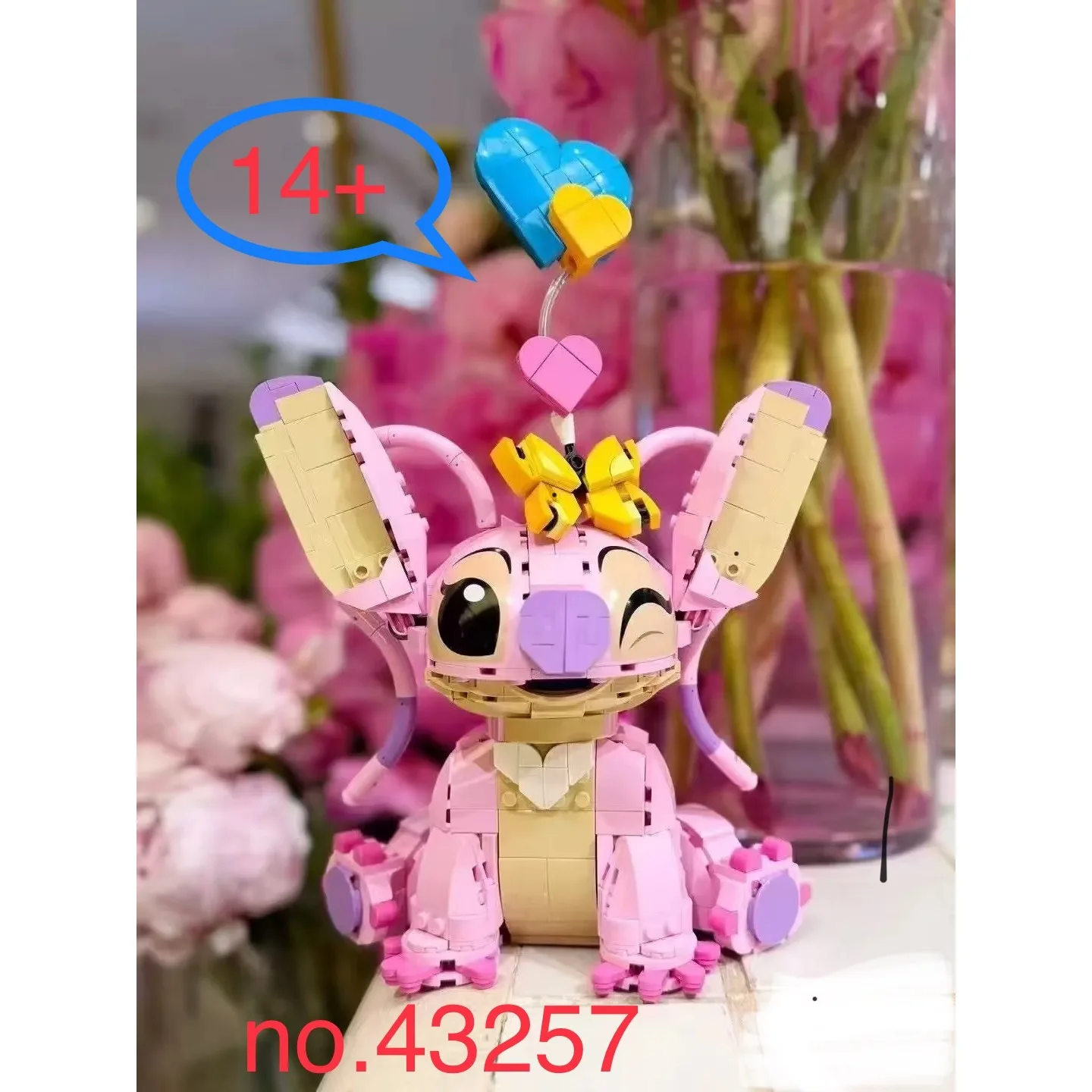 

2025 New 43257 Angel Stitch Building Blocks Cartoon Cute Children Puzzle Assembly Toys Ear Mobility Girl Boy Birthday Gift Toys