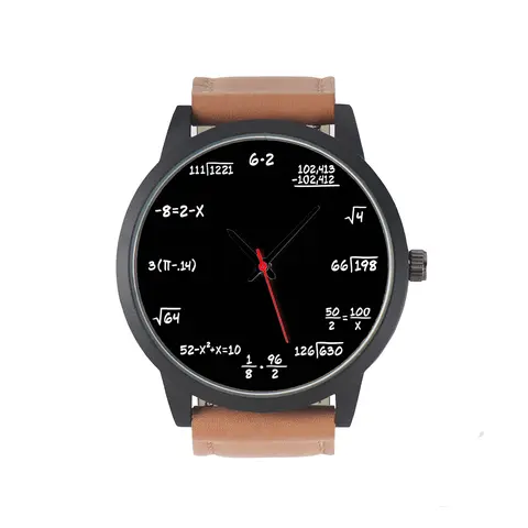 2024 Decorative Quartz Wrist Men's Watch Mathematical Formula Design Campus Punk Cool Style Gift Souvenir For Student  Children