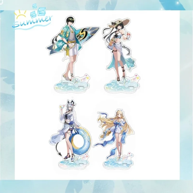 Wuthering Waves X Chinagoy Seaside Rendezvous Cartethyia Zani Rover 17cm Placas de pie acrílicas insignia adorno placa acrílica