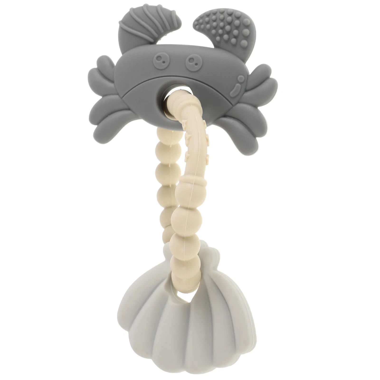 Il massaggiagengive in silicone con granchio carino lenisce il design morbido e strutturato, facile da tenere e masticare, più scelte di colore