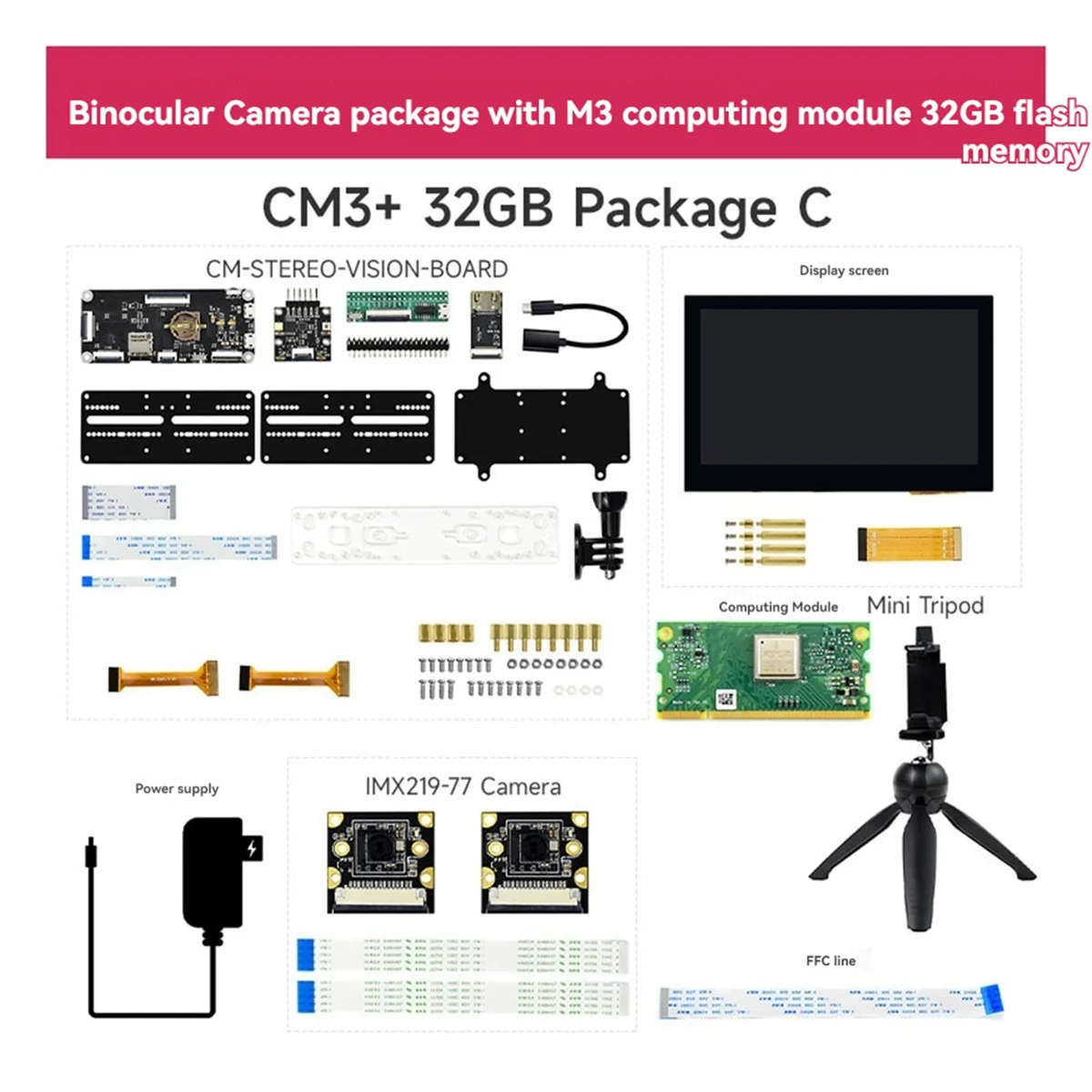 AT87-For Raspberry Pi Computing Modules Display Vision Kits Development Boards US Plug Type G