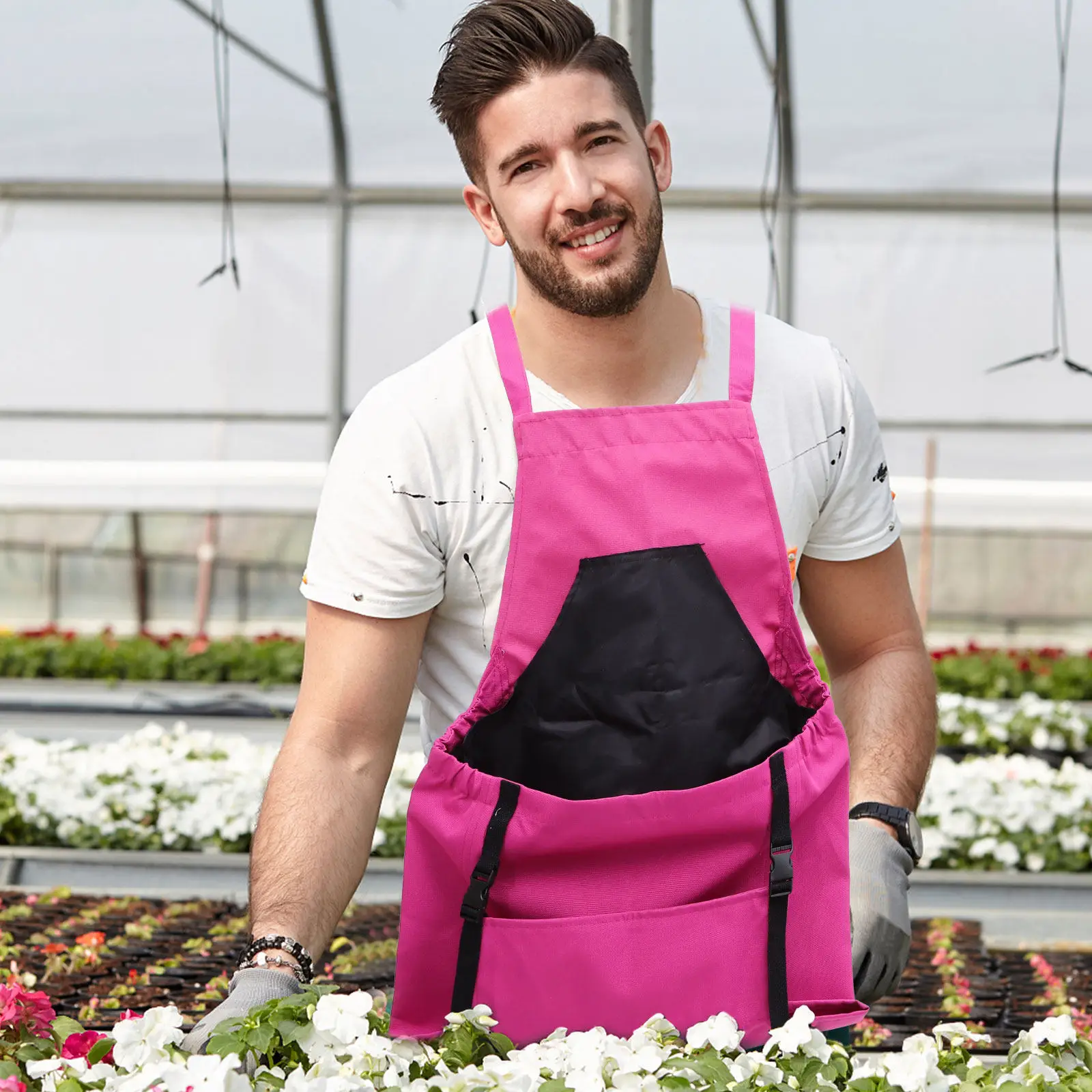 

Adjustable Waterproof Garden Harvesting Apron Stable Oxford Cloth Fruit Picking Bag Pockets Garden Vegetable Harvest Storage