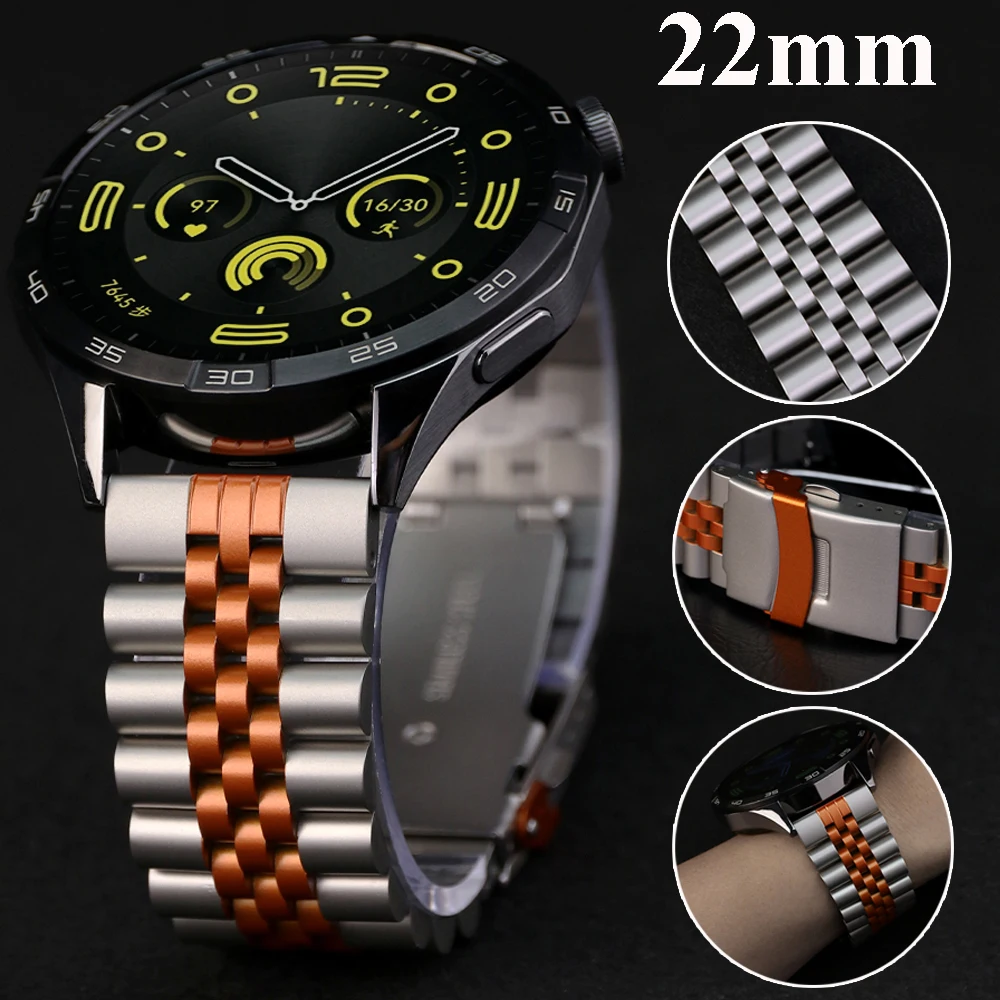 22Mm Metal Strap Fo… - image