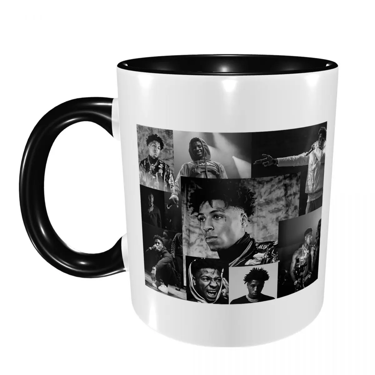 Youngboy B And W Never Broke Again Collage Mug Funny Ceramic Coffee Cups Tea Mugs Milk Cup Drinkware Gifts for Friends