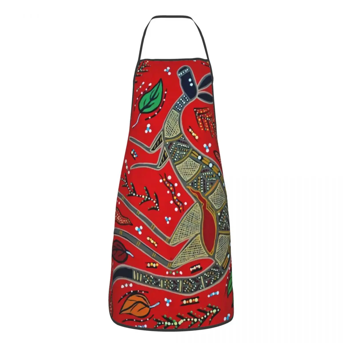 Custom Funny Australian Aboriginal Art Bib Aprons Men Women Unisex Kitchen Chef Tablier Cuisine for Cooking Baking Gardening