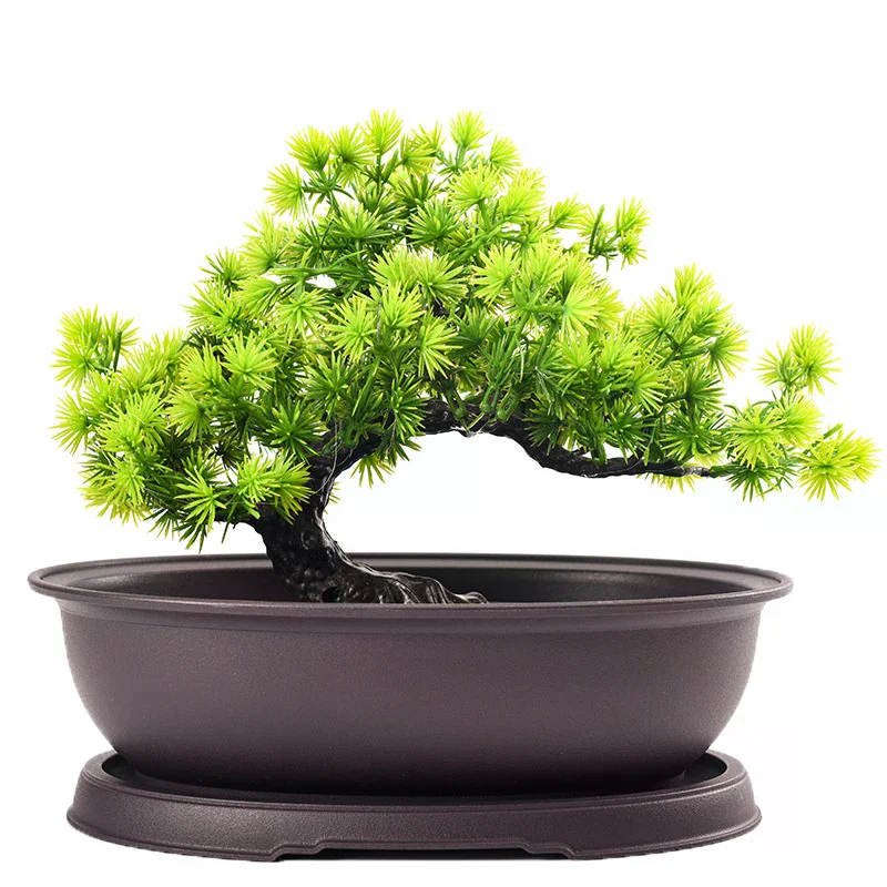 Flowerpots Plastic Imitation Purple Clay Succulent Plants Pots Garden Landscape Bonsai Pot Trays Rectangular Square Planter