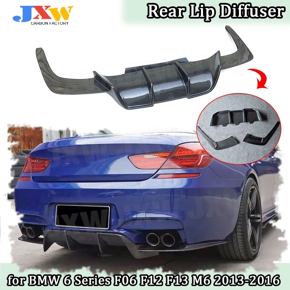 

For BMW 6 Series F06 F12 F13 M6 2013-2016 Car Rear Bumper Lip Diffuser Spoiler Rear Bumper Guard Carbon Fiber Body Kits