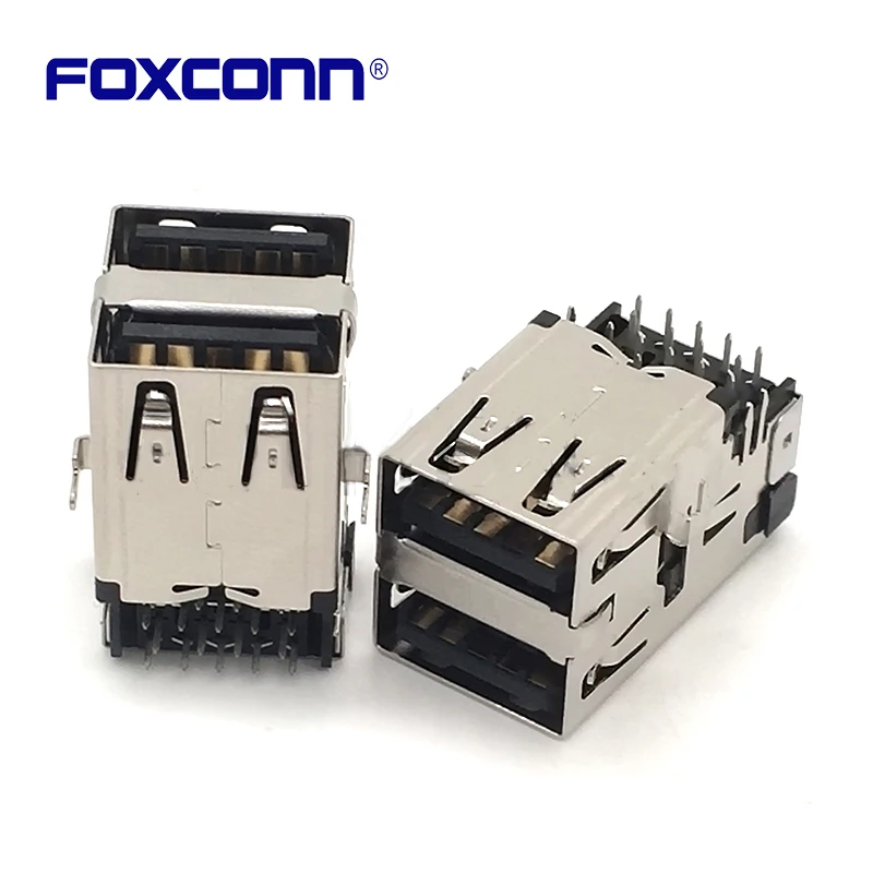 

Foxconn UAA112C-8B41D-7H Double Deck USB Connector Angle of bend