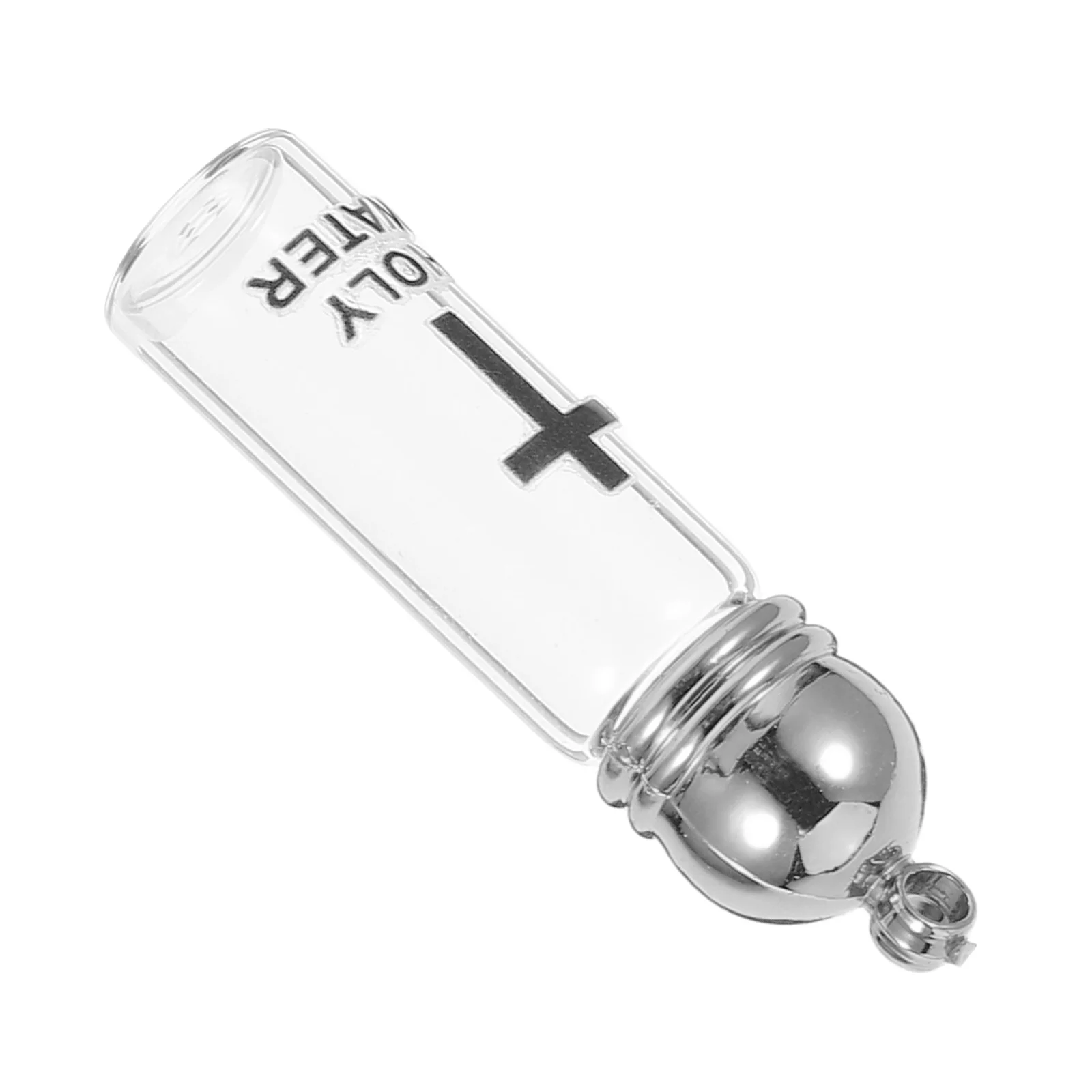 

Baptismal Bottle Christian Wishing Catholic Water Bottles Necklace Glass Holy