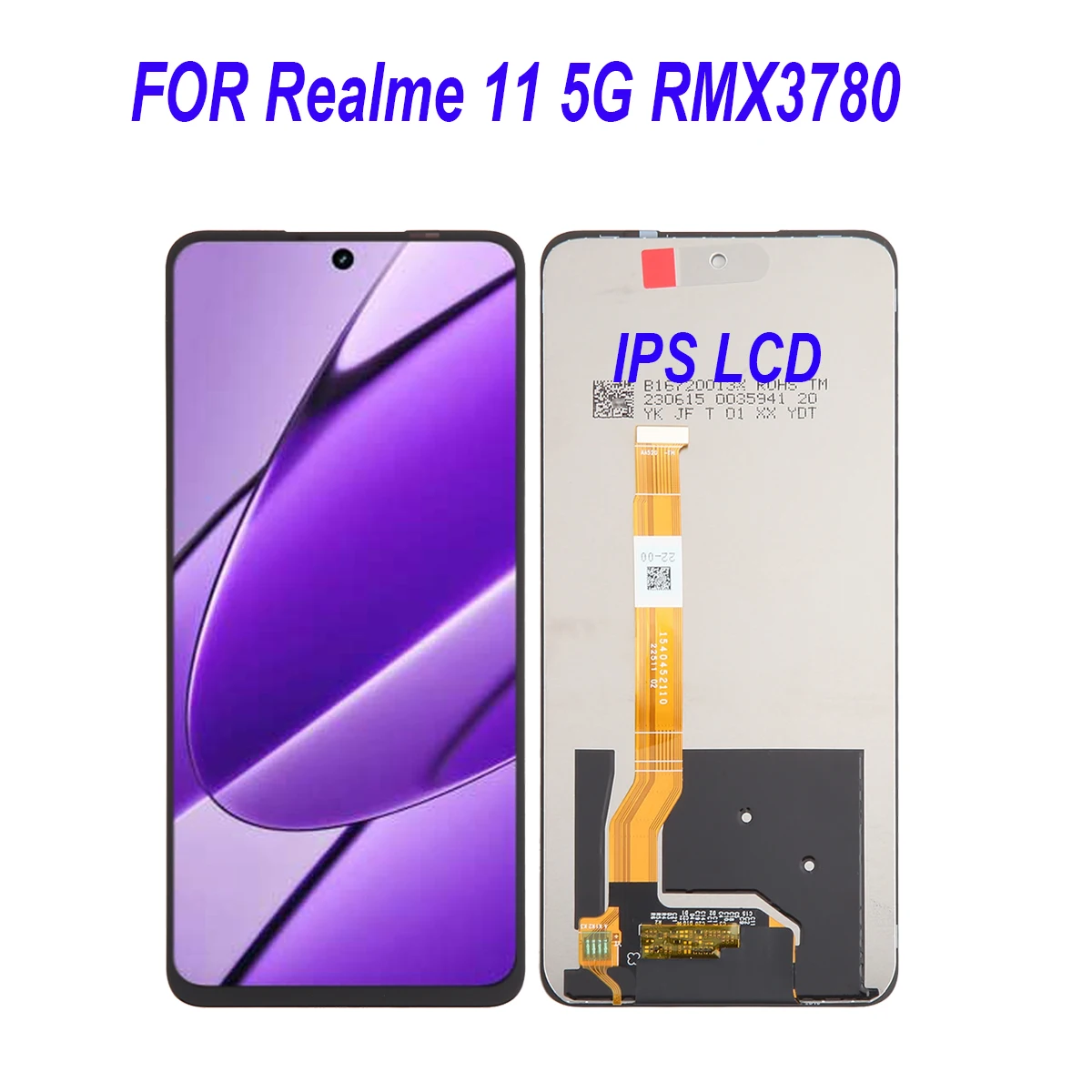 AMOLED For Realme 11 4G 5G RMX3780 RMX3636 LCD Display Touch Screen Replacement Digitizer Assembly