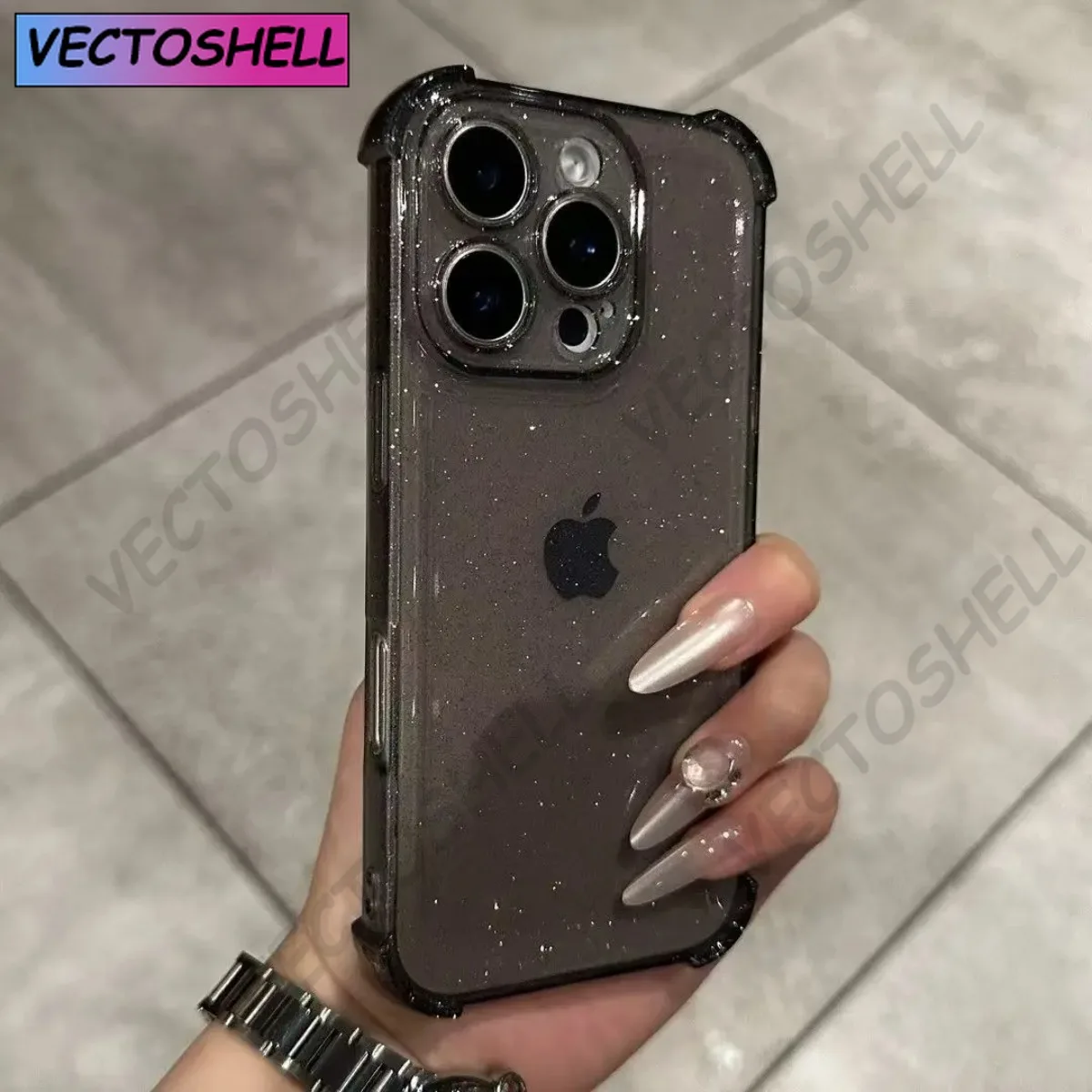 Glitter Bling Clear Case for iPhone 17 16 15 14 13 12 11 Pro Max XS X XR 16PLUS 17AIR 16E Silicone Soft Transparent Bumper Cover