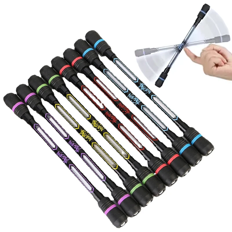 

1PC Spinning Pen Blue Yellow Red Purple 4 Color Available Stress Release Finger Rotating Pen Writable School Stationery Gift ZYF