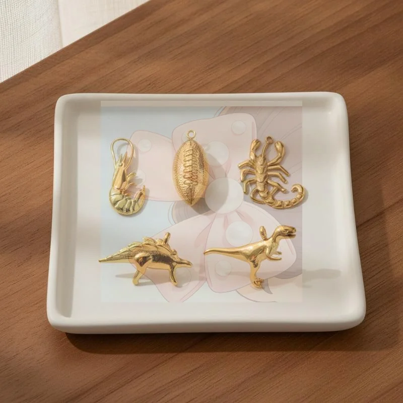 Mixed Animal Rugby Shape Charms With Polished Shiny Finish Perfect For DIY Jewelry Making Necklace Bracelet Crafts