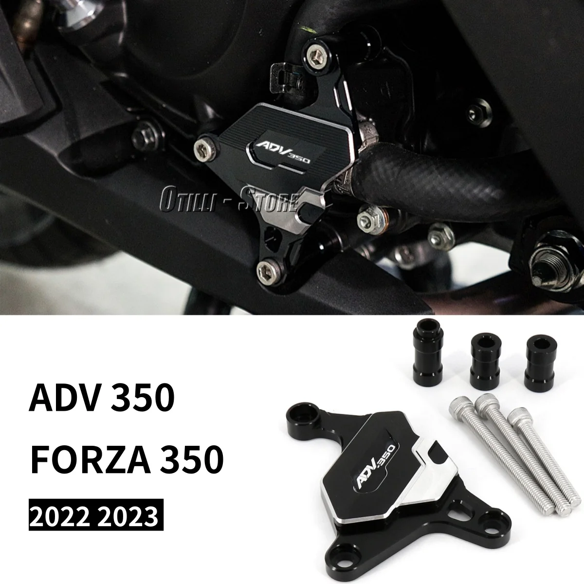 

Аксессуары для мотоциклов Honda ADV350 FORZA 350 ADV FORZA 350, алюминиевая крышка водяного насоса с ЧПУ, защитная крышка 2022 2023