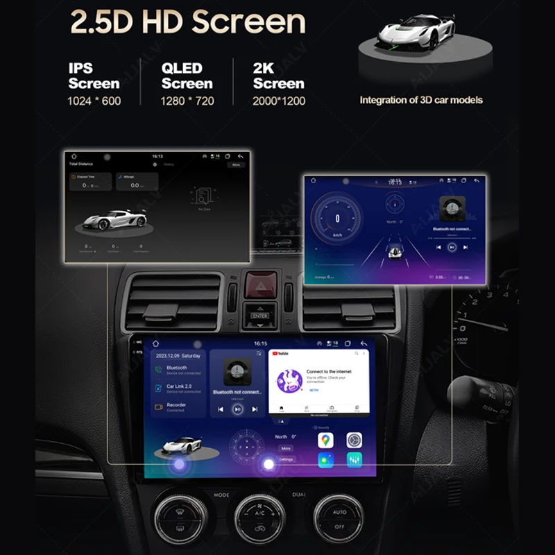 IPS 7870 9/10インチ 2K Android 13 GPSナビゲーション 5G WiFi 3DカーDVDラジオ マルチUIテーマシステム マルチメディアプレーヤー