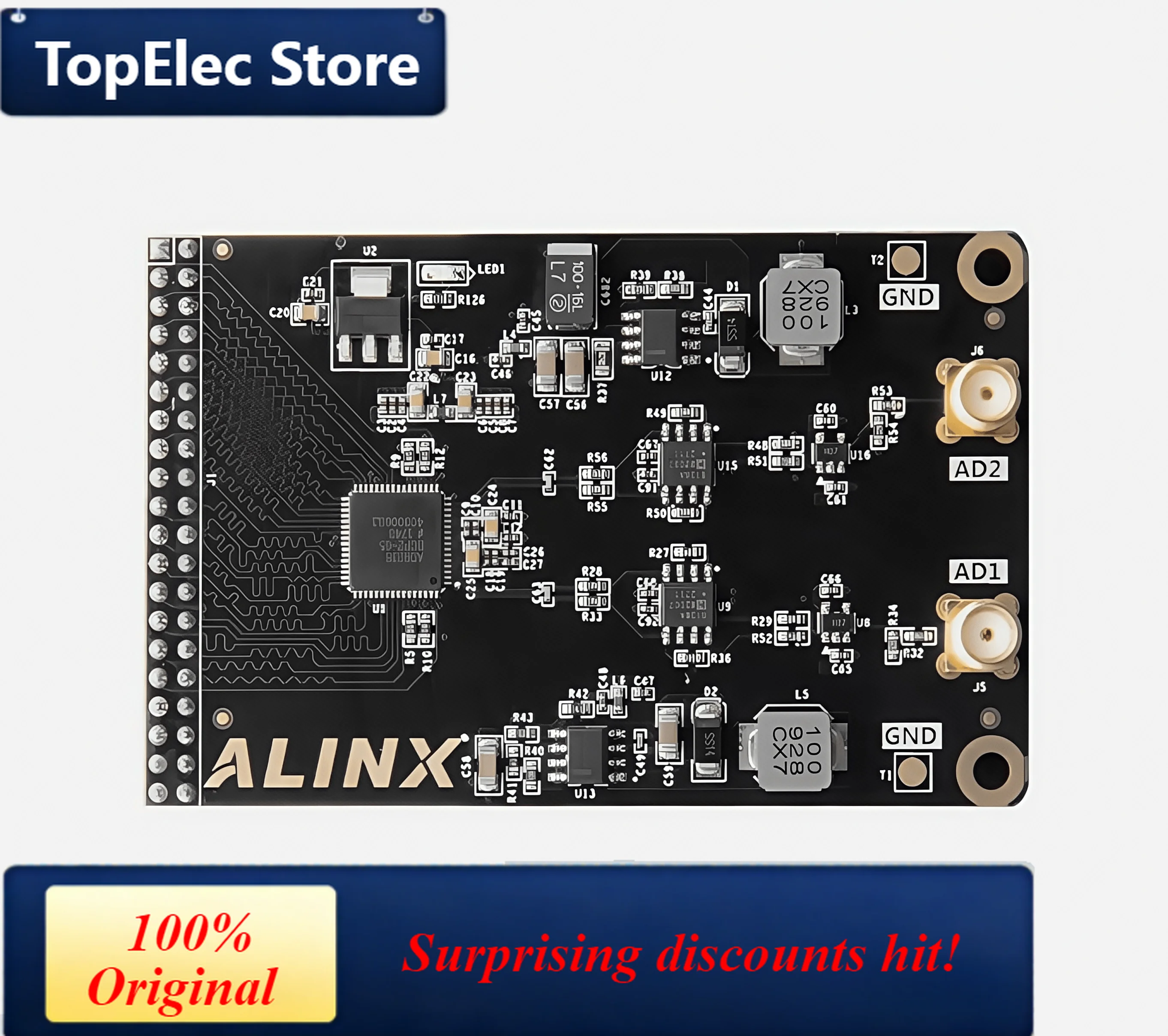 TopElec Dual channel 65MSPS 12bit AD analog digital signal conversion module AD9238