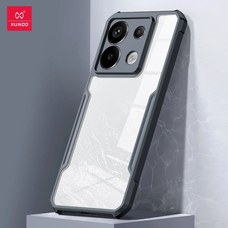 Xundd-Anti-Drop Camera Protection Capa Transparente, Acrílico e TPU Back Case, Airbag para Redmi Note 13 Pro, 5G, 13 Pro Plus, 4G