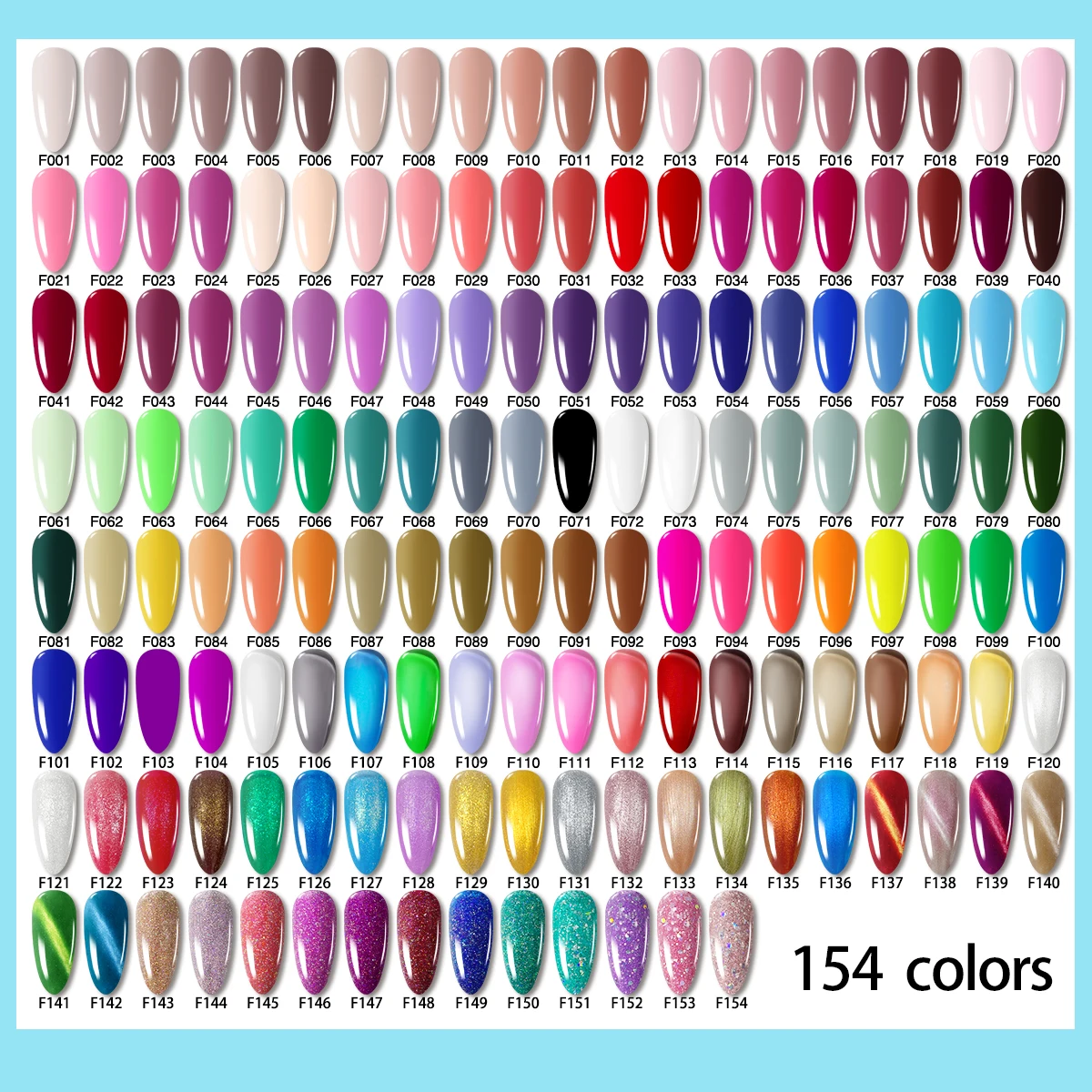 8-pack nail polish - fast drying, long-lasting gloss, low sensitivity formula, formaldehyde/alcohol free, modern nail art