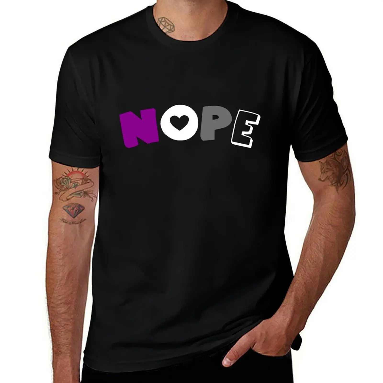

Nope (Asexual) T-Shirt t shirt man plain t shirts for man slim fit T-Shirt
