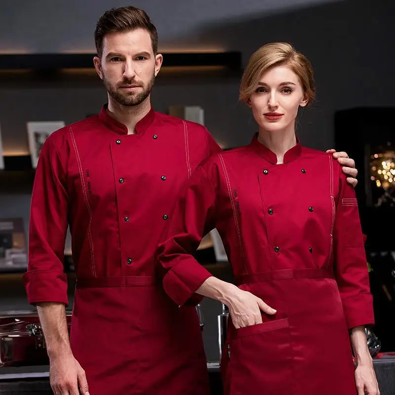 Macacão de chef de jantar masculino, manga curta, restaurante, cantina, estilo chinês, uniforme de chef, manga longa, hotel, cozinha, roupas de trabalho