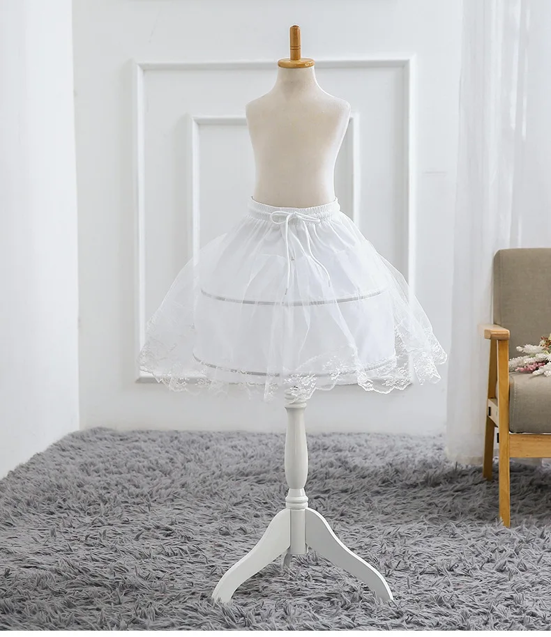 Para meninas meia saia de crinoline menina de flor de deslizamento saia dressever para meninas meia saia de crinoline