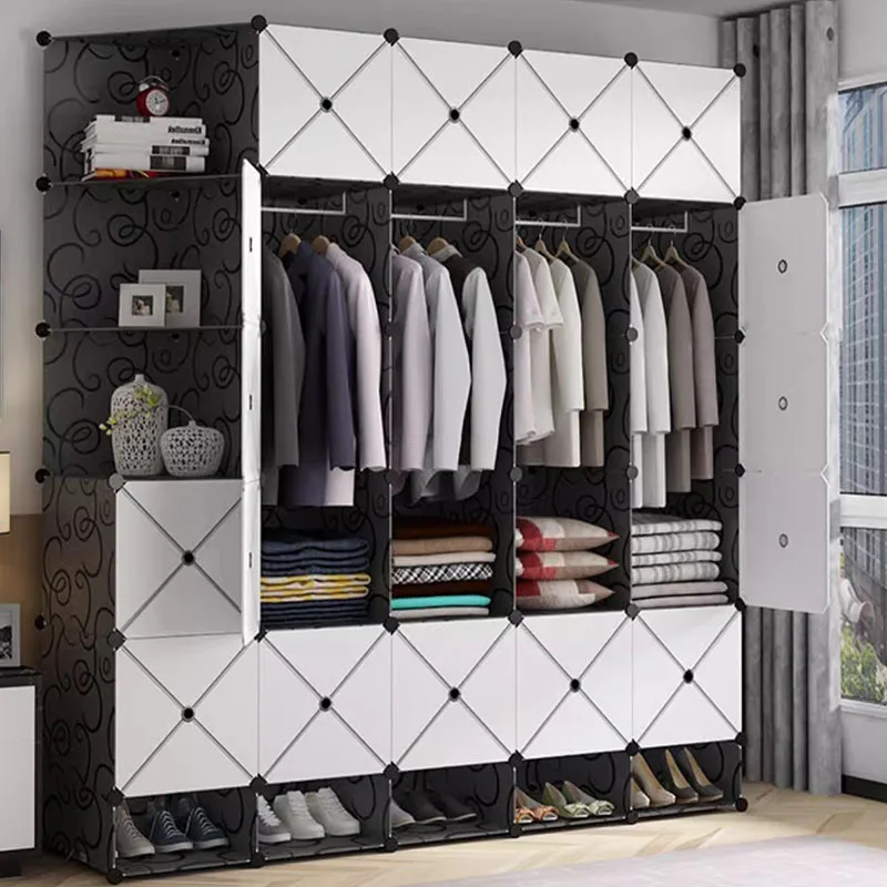 

Modern Minimalist Wardrobe Nordic Portable Clothes Storage Closet Bedroom Open Cube Simple Guarda Roupa Lounge Suite Furniture