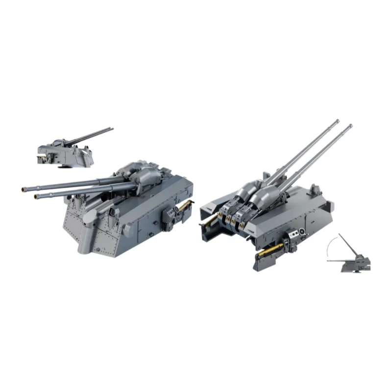 1/200 Vessel Dual Deck Turret 3D Printed Model Upgrade Kit 4Sets With 20Pcs Extra Shells Ship Layout Diorama Detail Parts