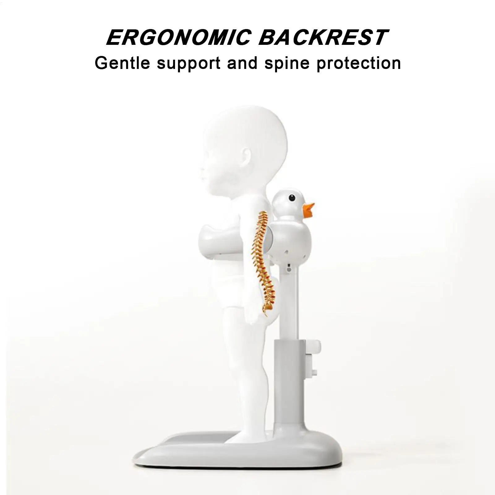 Baby Sitting Shower Stand Bath Standing Support Adjustable Height Portable Shower Device for Kids Boys Girls Enhanced Safety