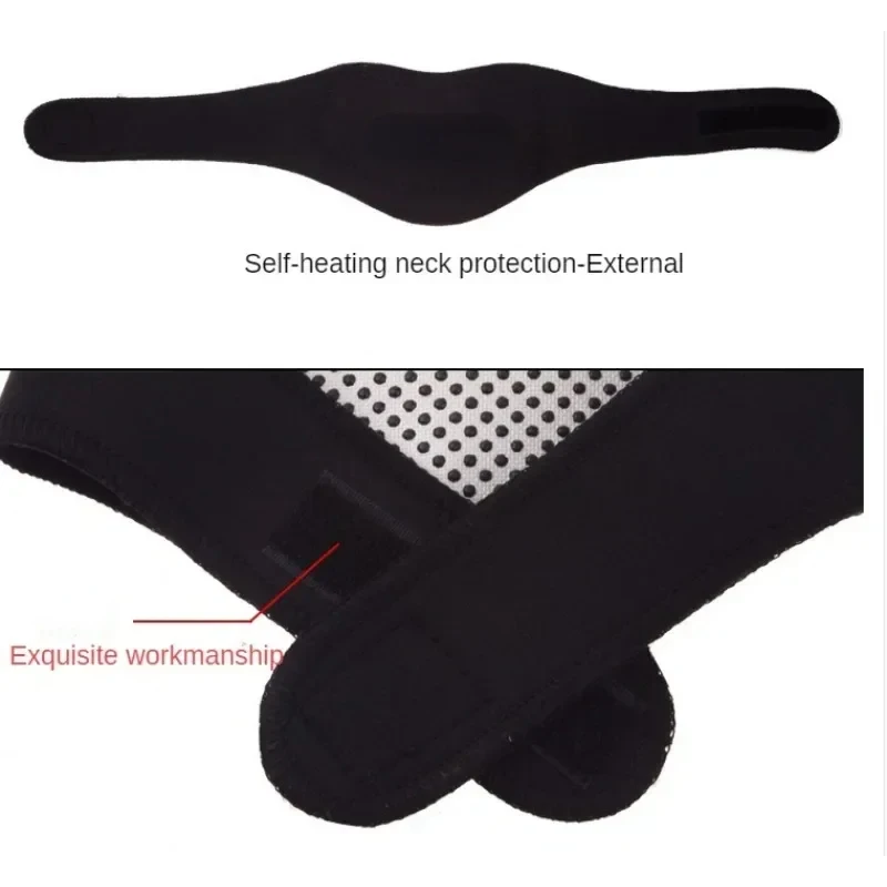 1Pc Self-heating Tourmaline Neck Magnetic Therapy Support Tourmaline Belt Wrap Brace Pain Relief Cervical Vertebra Protection