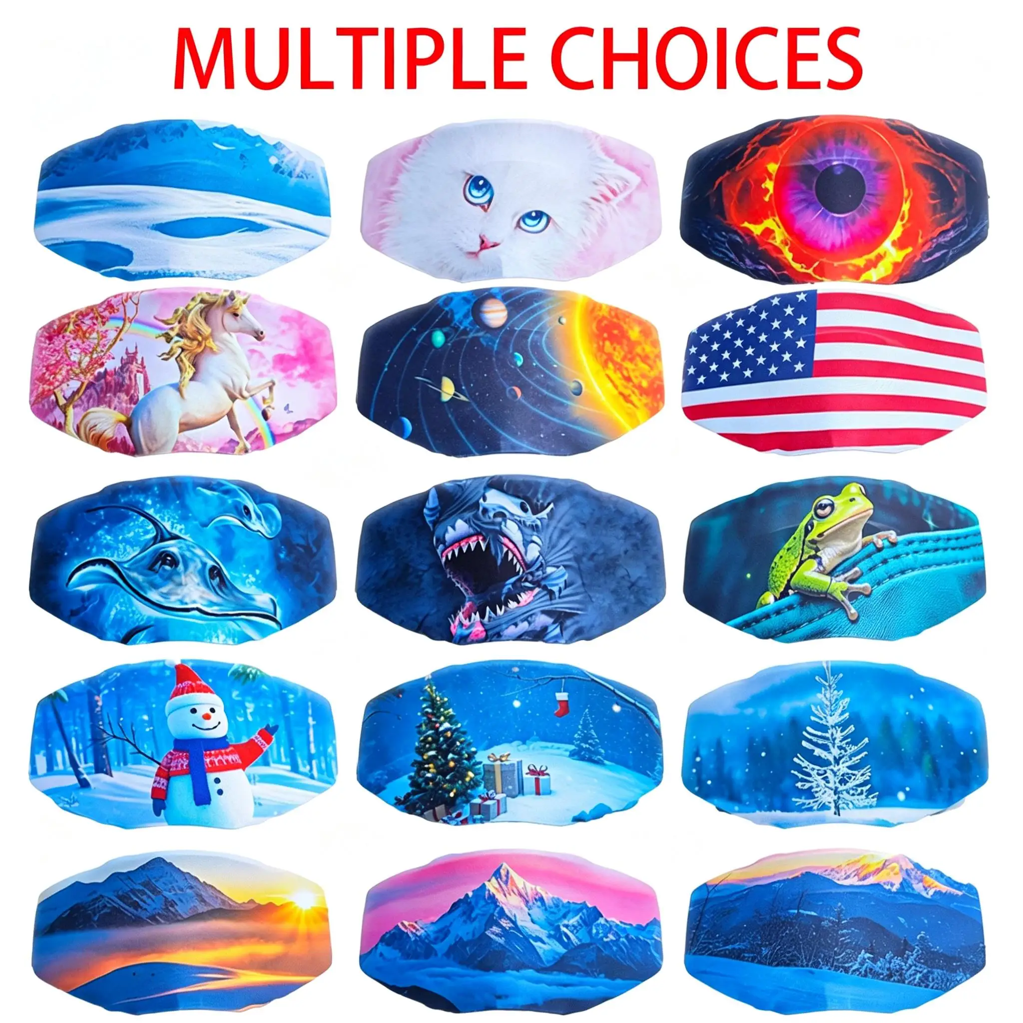 Stretchy Soft Goggle Lens Protector, Male Female Snow Fans, Alpine Snow Sport Wipe Lens Surface Anti‑Scratch Compact Sleeve