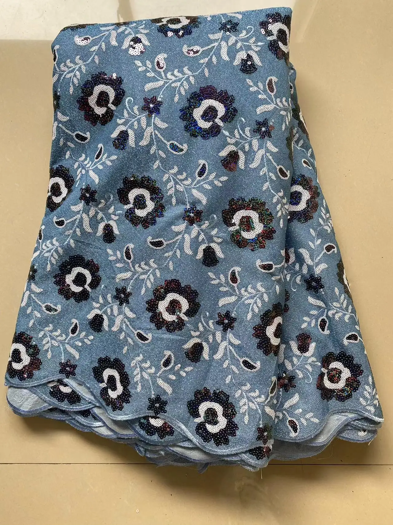 

African Lace Fabric 2025 Sequins Embroidery Groom Nigerian Bridal High Quality French Tulle Lace Fabric For Wedding Party