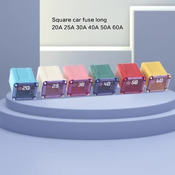 Square Fuse 20A 25A 30A 40A 50A PEC Automotive Car Fuse Tube Waterproof Fuse Box For Nissan Honda Toyota,socket Optional