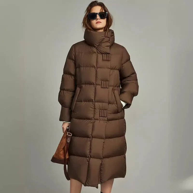 

2025 New Cotton Jacket for Women in Winter Medium To Long Loose Thickened Warm Design Trendy Western Coat Female Clothing