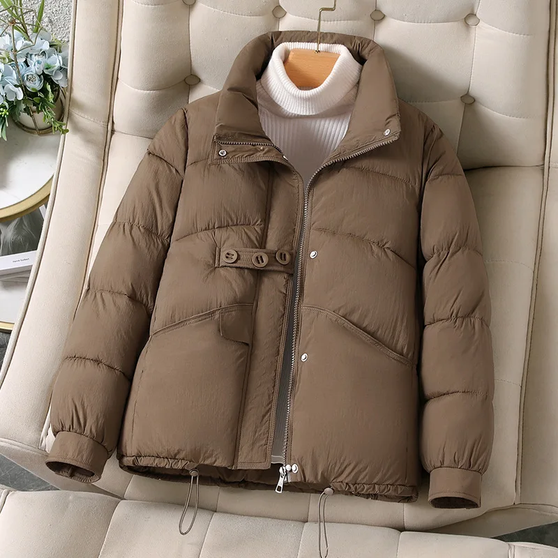 

Women's High Waist Short Cotton Padded Jacket Winter 2025 New Stand-up Collar Jacket Down Cotton Padded Jacket Women's Tide Coat