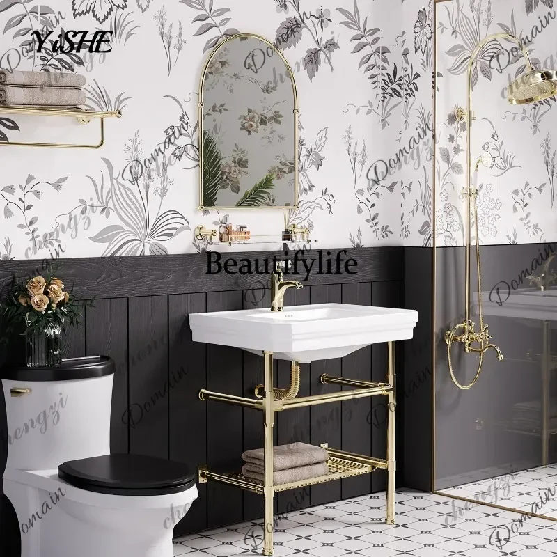 UHV French retro home washbasin washbasin bathroom light luxury ceramic basin toilet washbasin