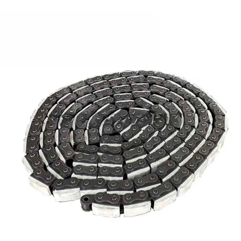Roller Chains with Vulcanized Elastomer Profiles Alloy Conveyor Chains with U Type Attachments